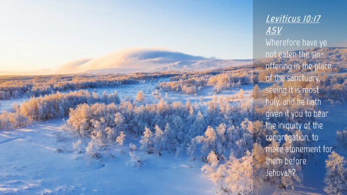 Picture 04 - Leviticus 10:17 ASV Desktop Wallpaper - Wherefore have ye not eaten the sin-offering in - Desktop Bible Verse Wallpaper