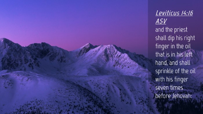 Picture 04 - Leviticus 14:16 ASV Desktop Wallpaper - and the priest shall dip his right finger in the - Desktop Bible Verse Wallpaper