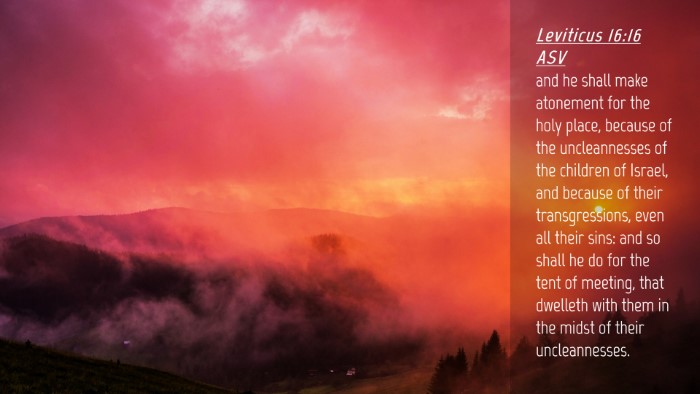Picture 04 - Leviticus 16:16 ASV Desktop Wallpaper - and he shall make atonement for the holy place, - Desktop Bible Verse Wallpaper