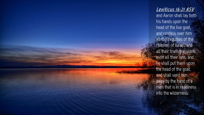Picture 04 - Leviticus 16:21 ASV Desktop Wallpaper - and Aaron shall lay both his hands upon the head - Desktop Bible Verse Wallpaper