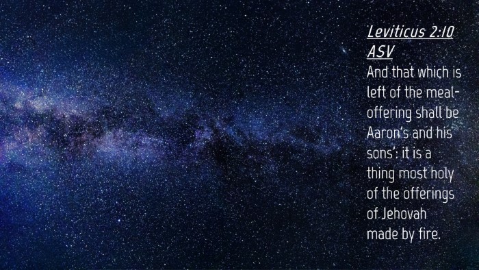 Picture 04 - Leviticus 2:10 ASV Desktop Wallpaper - And that which is left of the meal-offering shall - Desktop Bible Verse Wallpaper