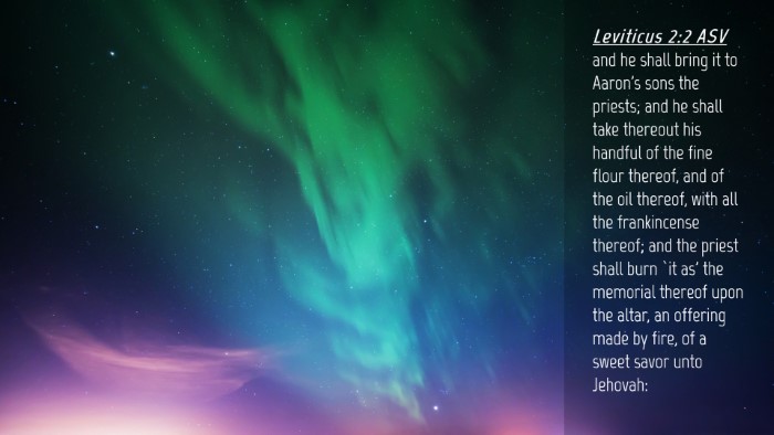 Picture 04 - Leviticus 2:2 ASV Desktop Wallpaper - and he shall bring it to Aaron's sons the - Desktop Bible Verse Wallpaper