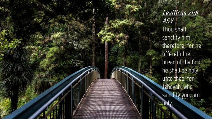 Picture 04 - Leviticus 21:8 ASV Desktop Wallpaper - Thou shalt sanctify him therefore; for he - Desktop Bible Verse Wallpaper