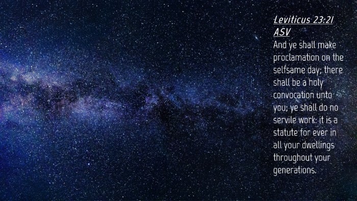 Picture 04 - Leviticus 23:21 ASV Desktop Wallpaper - And ye shall make proclamation on the selfsame - Desktop Bible Verse Wallpaper