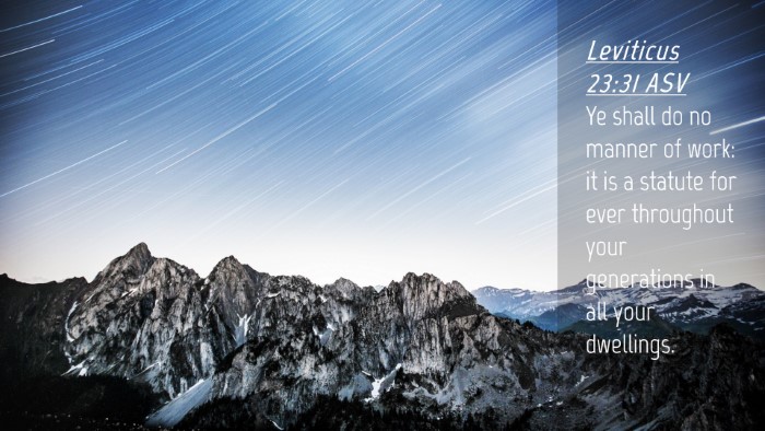 Picture 04 - Leviticus 23:31 ASV Desktop Wallpaper - Ye shall do no manner of work: it is a statute - Desktop Bible Verse Wallpaper