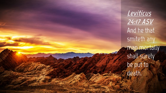 Picture 04 - Leviticus 24:17 ASV Desktop Wallpaper - And he that smiteth any man mortally shall surely - Desktop Bible Verse Wallpaper