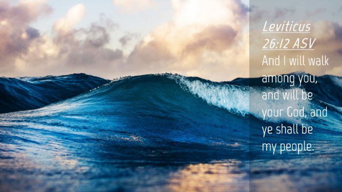 Picture 04 - Leviticus 26:12 ASV Desktop Wallpaper - And I will walk among you, and will be your God, - Desktop Bible Verse Wallpaper