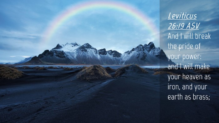 Picture 04 - Leviticus 26:19 ASV Desktop Wallpaper - And I will break the pride of your power: and I - Desktop Bible Verse Wallpaper