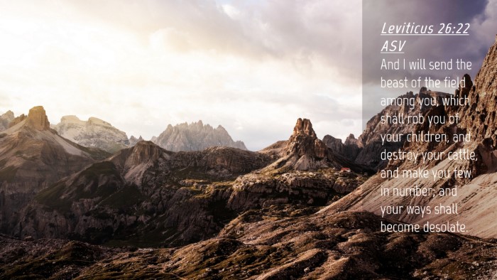 Picture 04 - Leviticus 26:22 ASV Desktop Wallpaper - And I will send the beast of the field among you, - Desktop Bible Verse Wallpaper