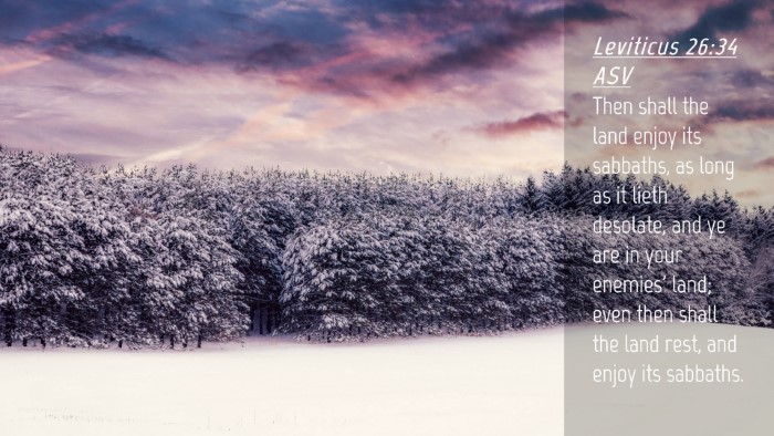 Picture 04 - Leviticus 26:34 ASV Desktop Wallpaper - Then shall the land enjoy its sabbaths, as long - Desktop Bible Verse Wallpaper