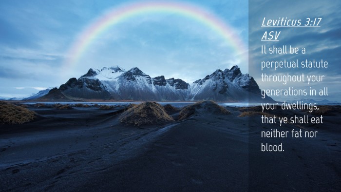 Picture 04 - Leviticus 3:17 ASV Desktop Wallpaper - It shall be a perpetual statute throughout your - Desktop Bible Verse Wallpaper