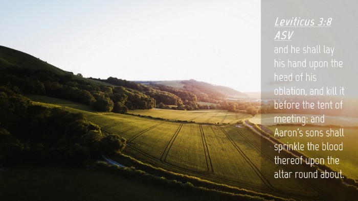 Picture 04 - Leviticus 3:8 ASV Desktop Wallpaper - and he shall lay his hand upon the head of his - Desktop Bible Verse Wallpaper