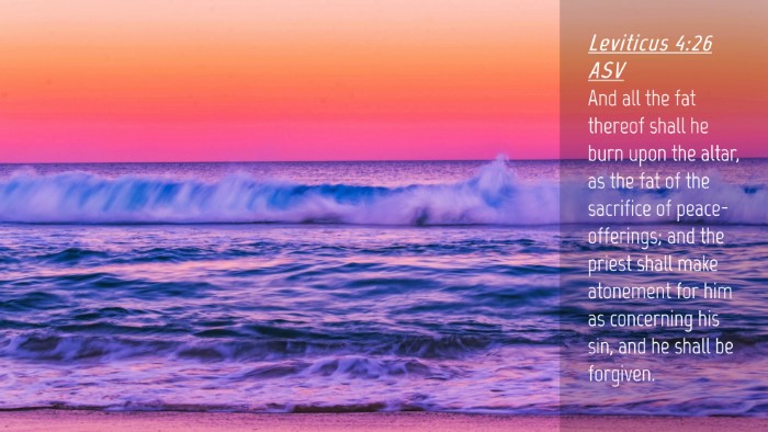 Picture 04 - Leviticus 4:26 ASV Desktop Wallpaper - And all the fat thereof shall he burn upon the - Desktop Bible Verse Wallpaper