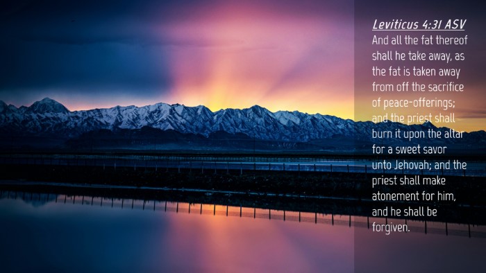 Picture 04 - Leviticus 4:31 ASV Desktop Wallpaper - And all the fat thereof shall he take away, as - Desktop Bible Verse Wallpaper