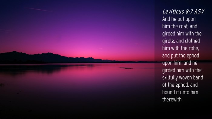 Picture 04 - Leviticus 8:7 ASV Desktop Wallpaper - And he put upon him the coat, and girded him with - Desktop Bible Verse Wallpaper