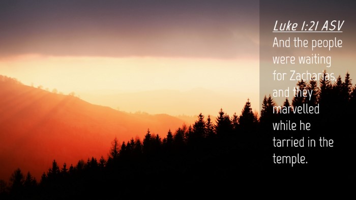 Picture 04 - Luke 1:21 ASV Desktop Wallpaper - And the people were waiting for Zacharias, and - Desktop Bible Verse Wallpaper