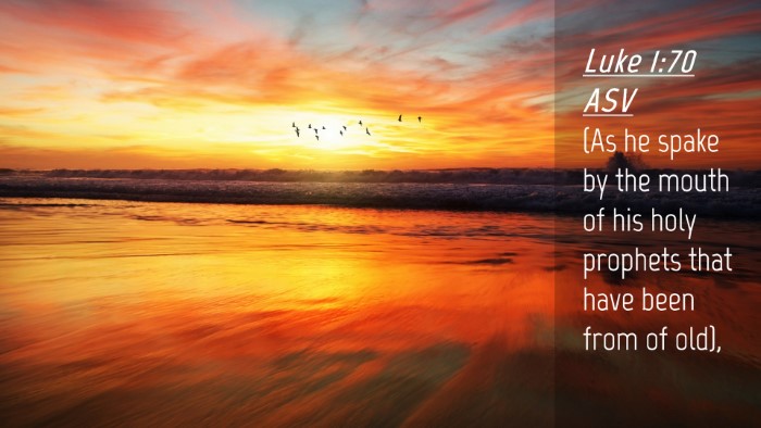 Picture 04 - Luke 1:70 ASV Desktop Wallpaper - (As he spake by the mouth of his holy prophets - Desktop Bible Verse Wallpaper