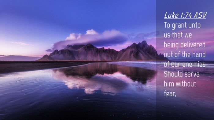 Picture 04 - Luke 1:74 ASV Desktop Wallpaper - To grant unto us that we being delivered out of - Desktop Bible Verse Wallpaper