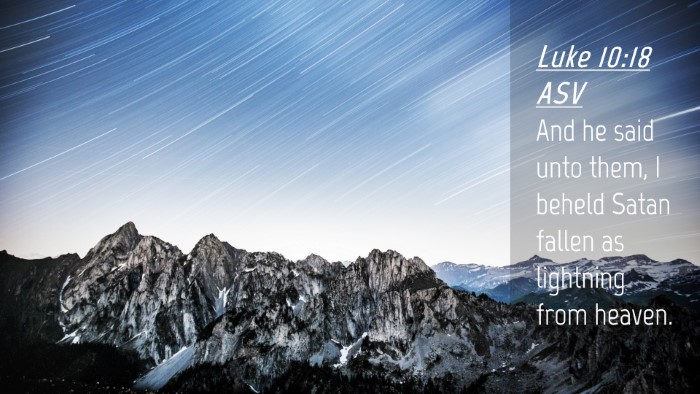 Picture 04 - Luke 10:18 ASV Desktop Wallpaper - And he said unto them, I beheld Satan fallen as - Desktop Bible Verse Wallpaper