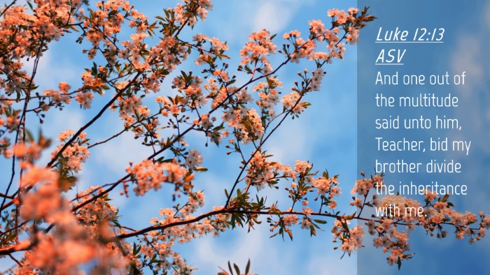 Picture 04 - Luke 12:13 ASV Desktop Wallpaper - And one out of the multitude said unto him, - Desktop Bible Verse Wallpaper