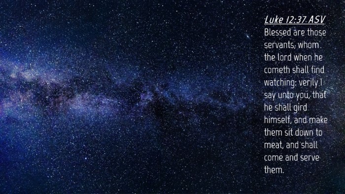 Picture 04 - Luke 12:37 ASV Desktop Wallpaper - Blessed are those servants, whom the lord when he - Desktop Bible Verse Wallpaper