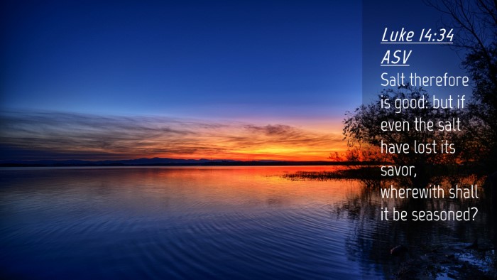Picture 04 - Luke 14:34 ASV Desktop Wallpaper - Salt therefore is good: but if even the salt have - Desktop Bible Verse Wallpaper