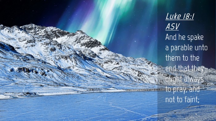 Picture 04 - Luke 18:1 ASV Desktop Wallpaper - And he spake a parable unto them to the end that - Desktop Bible Verse Wallpaper