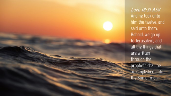 Picture 04 - Luke 18:31 ASV Desktop Wallpaper - And he took unto him the twelve, and said unto - Desktop Bible Verse Wallpaper