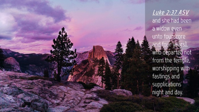 Picture 04 - Luke 2:37 ASV Desktop Wallpaper - and she had been a widow even unto fourscore and - Desktop Bible Verse Wallpaper