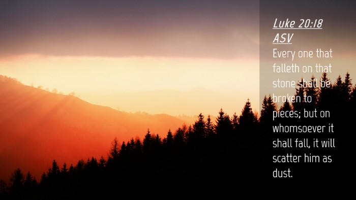 Picture 04 - Luke 20:18 ASV Desktop Wallpaper - Every one that falleth on that stone shall be - Desktop Bible Verse Wallpaper