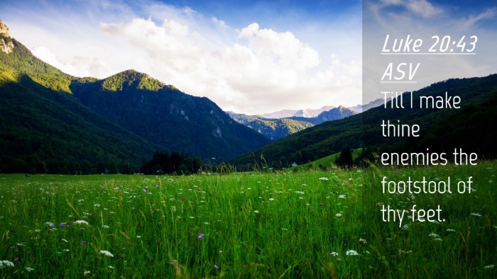 Picture 04 - Luke 20:43 ASV Desktop Wallpaper - Till I make thine enemies the footstool of thy - Desktop Bible Verse Wallpaper
