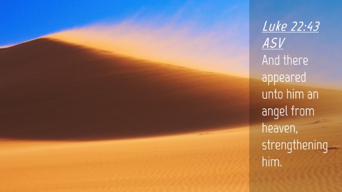 Picture 04 - Luke 22:43 ASV Desktop Wallpaper - And there appeared unto him an angel from heaven, - Desktop Bible Verse Wallpaper