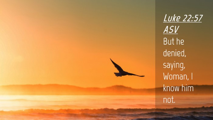 Picture 04 - Luke 22:57 ASV Desktop Wallpaper - But he denied, saying, Woman, I know him - Desktop Bible Verse Wallpaper
