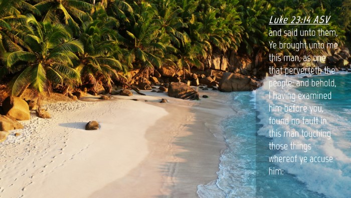 Picture 04 - Luke 23:14 ASV Desktop Wallpaper - and said unto them, Ye brought unto me this man, - Desktop Bible Verse Wallpaper