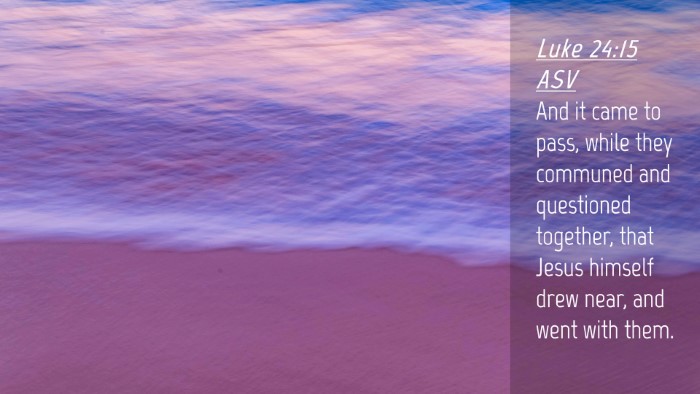 Picture 04 - Luke 24:15 ASV Desktop Wallpaper - And it came to pass, while they communed and - Desktop Bible Verse Wallpaper