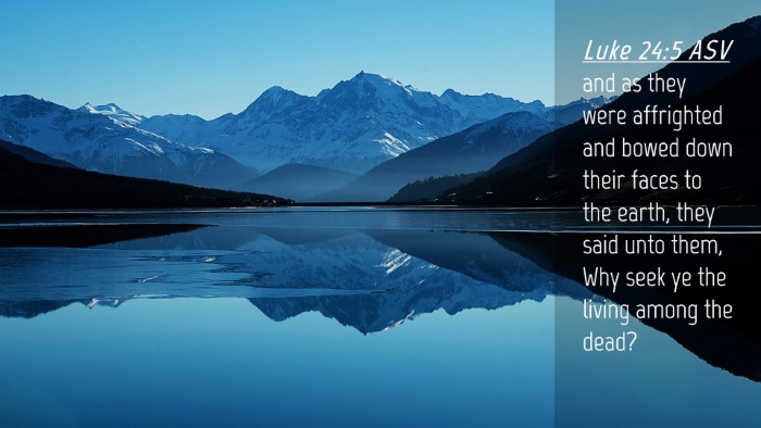 Picture 04 - Luke 24:5 ASV Desktop Wallpaper - and as they were affrighted and bowed down their - Desktop Bible Verse Wallpaper
