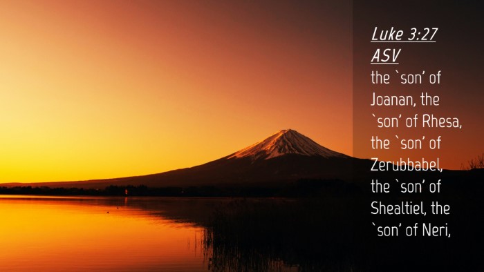 Picture 04 - Luke 3:27 ASV Desktop Wallpaper - the `son' of Joanan, the `son' of Rhesa, the - Desktop Bible Verse Wallpaper