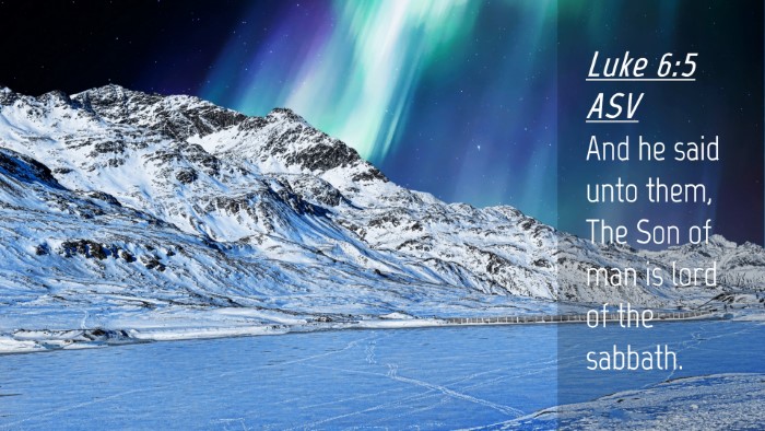 Picture 04 - Luke 6:5 ASV Desktop Wallpaper - And he said unto them, The Son of man is lord of - Desktop Bible Verse Wallpaper