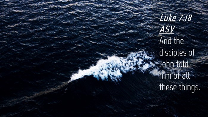Picture 04 - Luke 7:18 ASV Desktop Wallpaper - And the disciples of John told him of all these - Desktop Bible Verse Wallpaper