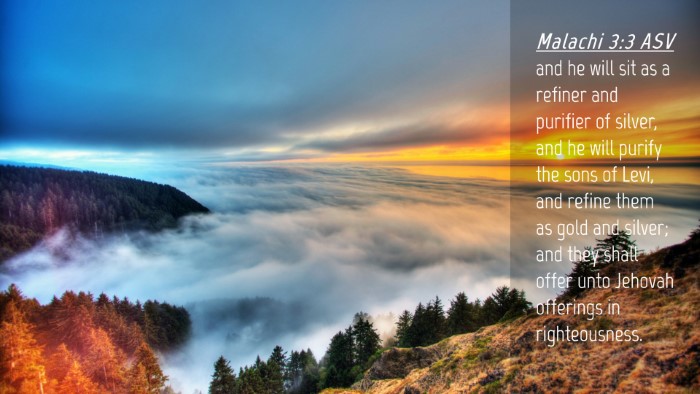 Picture 04 - Malachi 3:3 ASV Desktop Wallpaper - and he will sit as a refiner and purifier of - Desktop Bible Verse Wallpaper