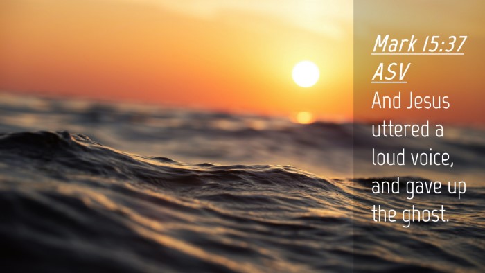 Picture 04 - Mark 15:37 ASV Desktop Wallpaper - And Jesus uttered a loud voice, and gave up the - Desktop Bible Verse Wallpaper