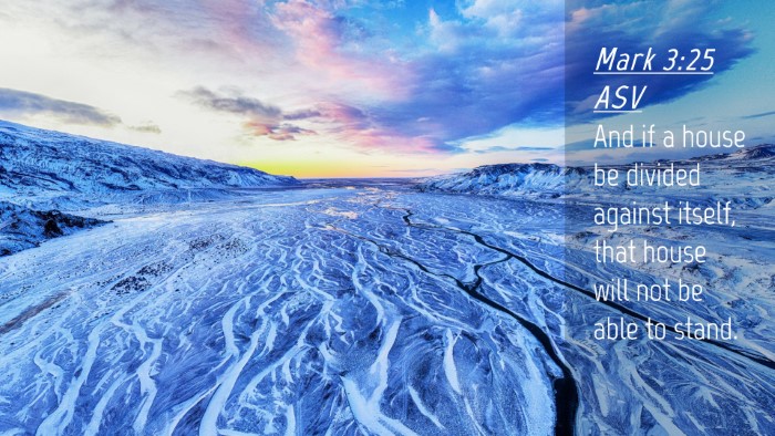 Picture 04 - Mark 3:25 ASV Desktop Wallpaper - And if a house be divided against itself, that - Desktop Bible Verse Wallpaper