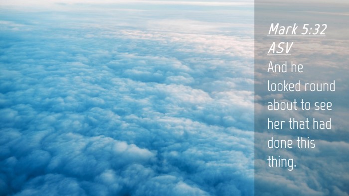 Picture 04 - Mark 5:32 ASV Desktop Wallpaper - And he looked round about to see her that had - Desktop Bible Verse Wallpaper