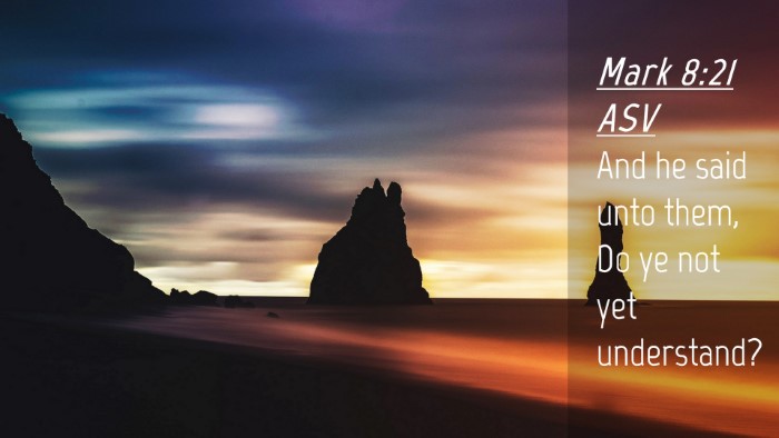 Picture 04 - Mark 8:21 ASV Desktop Wallpaper - And he said unto them, Do ye not yet - Desktop Bible Verse Wallpaper