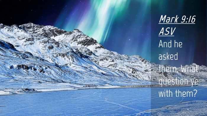 Picture 04 - Mark 9:16 ASV Desktop Wallpaper - And he asked them, What question ye with - Desktop Bible Verse Wallpaper