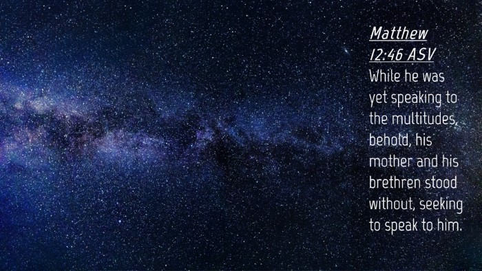 Picture 04 - Matthew 12:46 ASV Desktop Wallpaper - While he was yet speaking to the multitudes, - Desktop Bible Verse Wallpaper