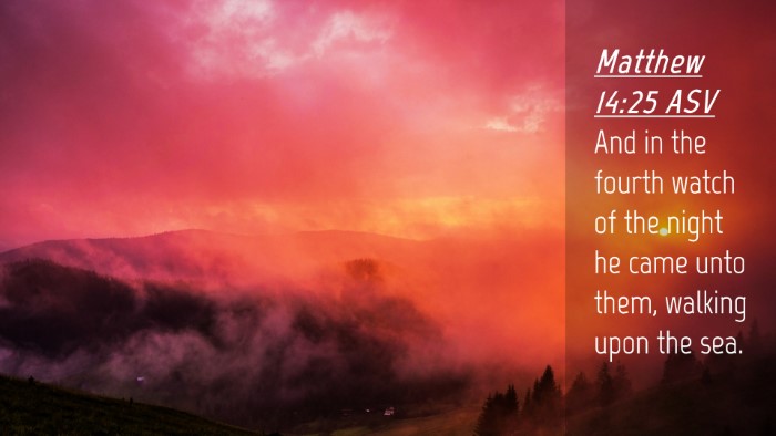 Picture 04 - Matthew 14:25 ASV Desktop Wallpaper - And in the fourth watch of the night he came unto - Desktop Bible Verse Wallpaper