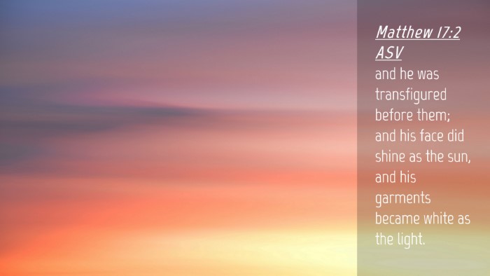 Picture 04 - Matthew 17:2 ASV Desktop Wallpaper - and he was transfigured before them; and his face - Desktop Bible Verse Wallpaper
