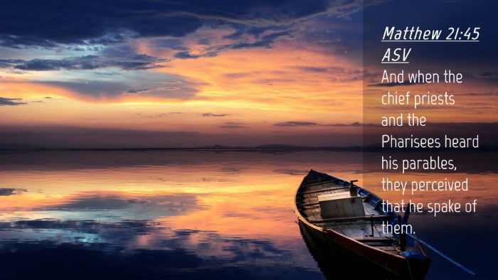 Picture 04 - Matthew 21:45 ASV Desktop Wallpaper - And when the chief priests and the Pharisees - Desktop Bible Verse Wallpaper