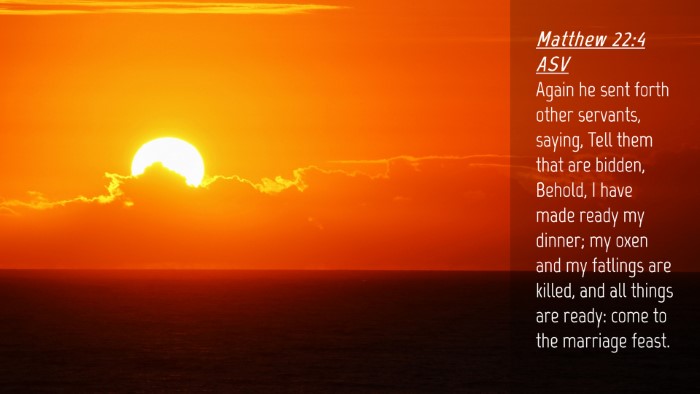 Picture 04 - Matthew 22:4 ASV Desktop Wallpaper - Again he sent forth other servants, saying, Tell - Desktop Bible Verse Wallpaper